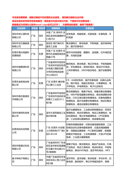 新版广东省电脑后备电源工商企业公司商家名录名单联系方式大全18家