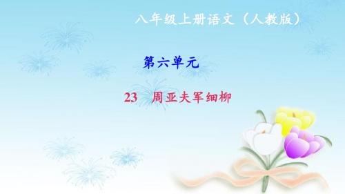 人教版八年级上册语文课件23 周亚夫军细柳(共38张PPT)