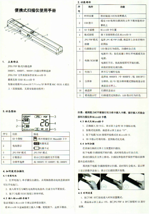 便携式扫描仪使用手册