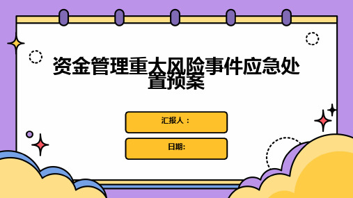 资金管理重大风险事件应急处置预案