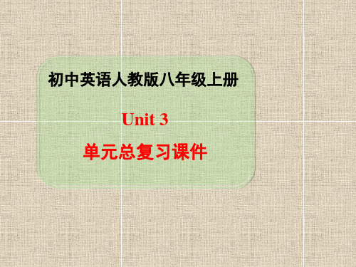 人教版八上英语Unit3单元总复习课件(共24张PPT)新目标解答