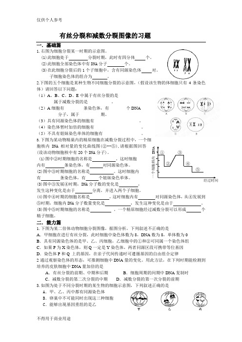 有丝分裂和减数分裂图像的习题