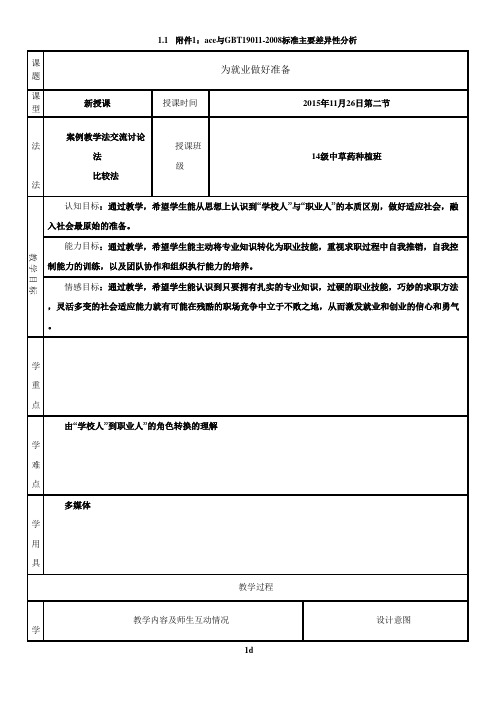 做好就业准备教案