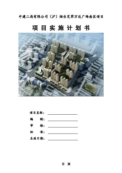 项目实施计划书样板