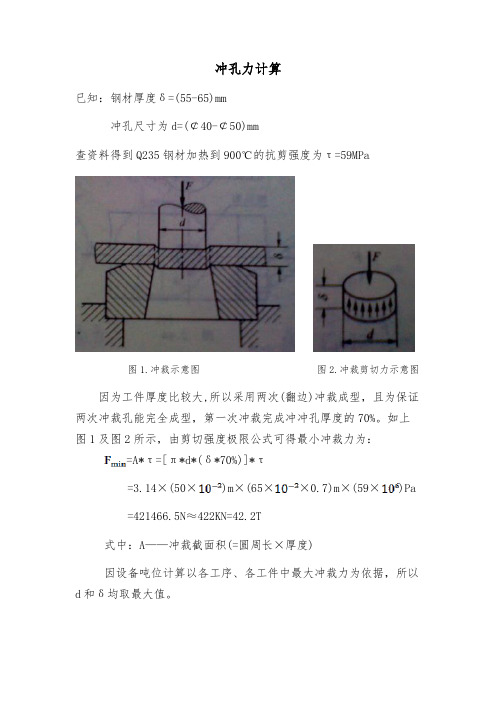 锻造冲孔力计算