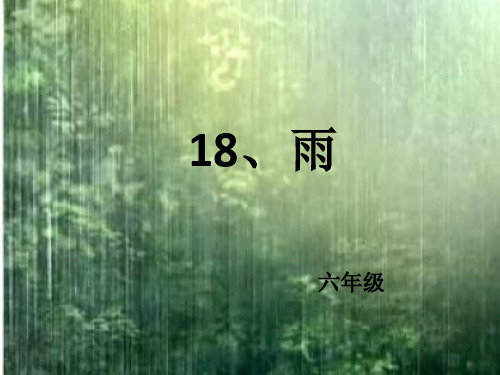 《雨》课件