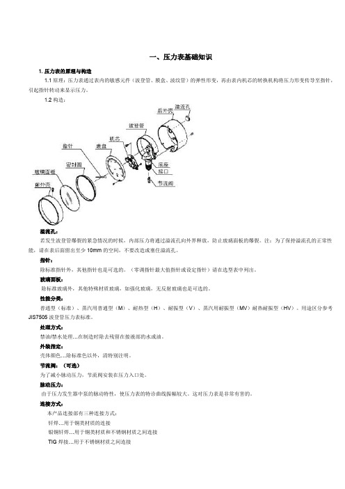 压力表的基本知识