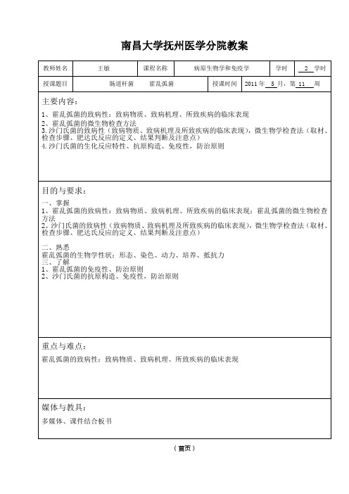 病原生物学和免疫学 肠道杆菌