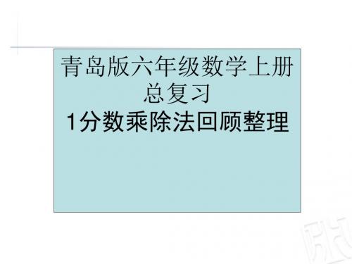 六年级数学上册总复习：分数乘除法回顾整理(青岛版)全面版