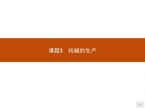 2018年高中化学第一单元走进化学工业1.3纯碱的生产名师制作优质课件新人教版选修