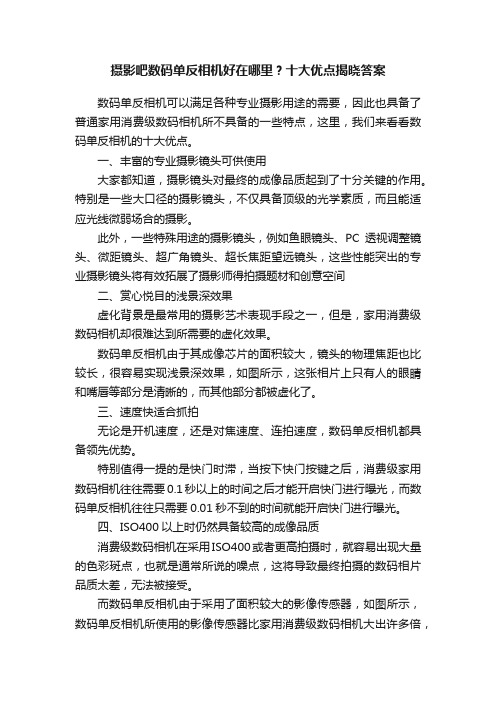 摄影吧数码单反相机好在哪里？十大优点揭晓答案