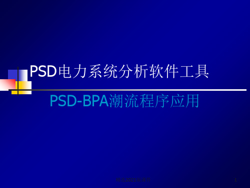 PSD(BPA)电力系统分析软件工具详细学习稿ppt课件