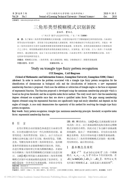 三角形类型模糊模式识别新探_崔湘军