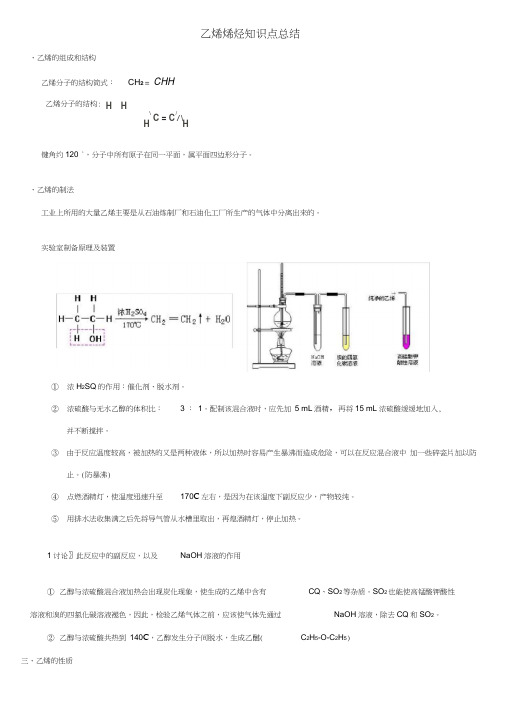 乙烯_烯烃知识点汇总(全)