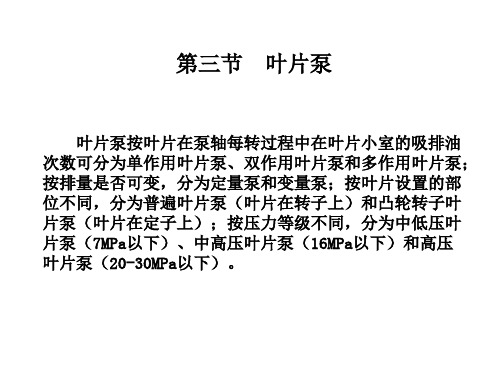 叶片泵工作原理及应用