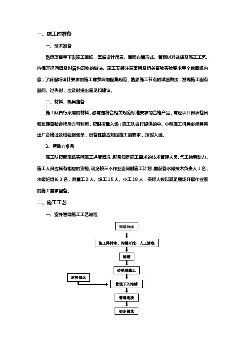 室外管网施工技术交底