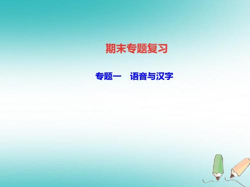 达州专版18年八年级语文上册专题一语音与汉字新人教版