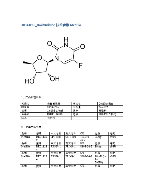 3094-09-5_Doxifluridine技术参数MedBio