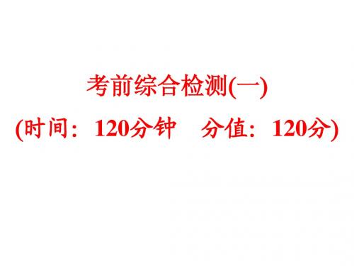 2015年河南省中招模拟考试语文试卷一(共83张ppt)