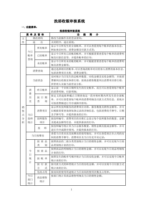 洗浴收银审核系统