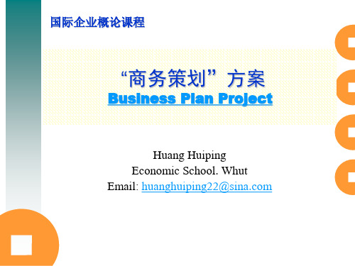 “商务策划”方案 Business Plan Project