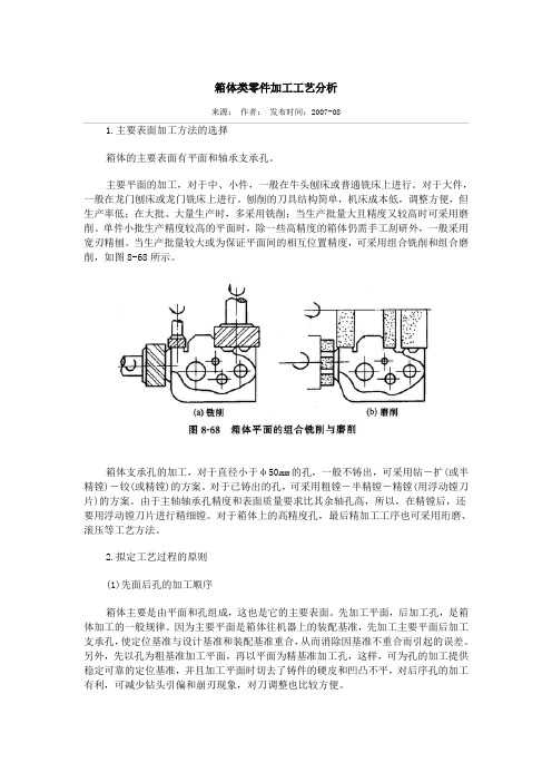 箱体类零件加工工艺分析