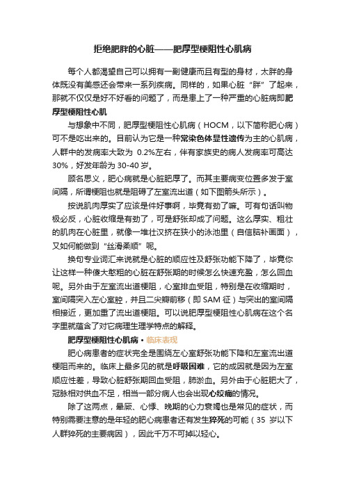 拒绝肥胖的心脏——肥厚型梗阻性心肌病