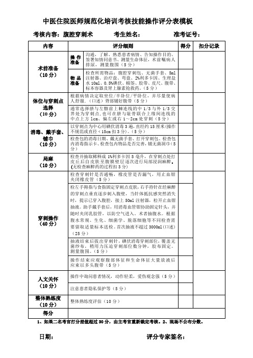 中医技能操作-腹腔穿刺术