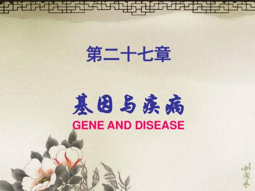 第二十七章基因与疾病GENEANDDISEASE.ppt