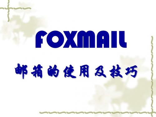 FOXMAIL培训教程