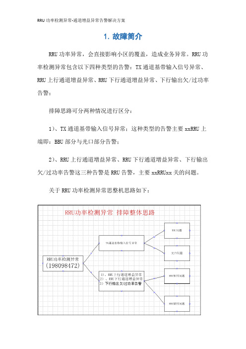 RRU功率检测异常-通道增益异常告警解决方案