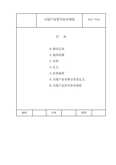 天线产品型号命名规范D3.0