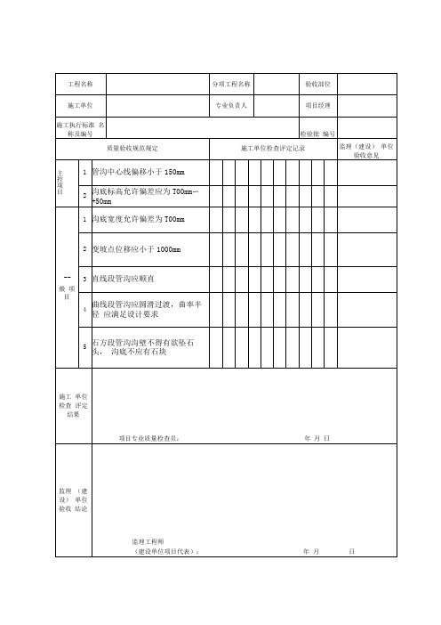 SY／T4208-2016石油天然气建设工程施工质量验收规范长输管道线路工程-检验批1