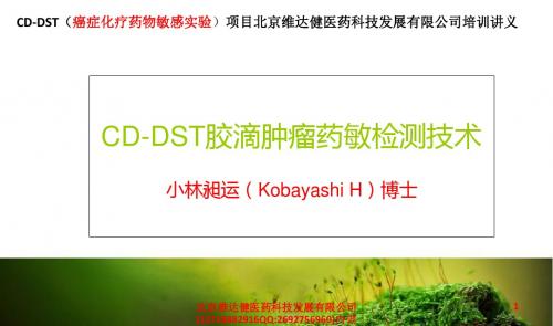 2019年CD-DST癌症化疗药物敏感实验项目北京维达健医药科技发展有限公司培训讲义.ppt