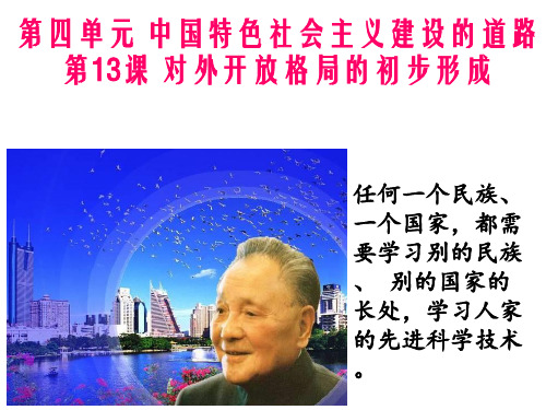 必修2第13课对外开放格局的初步形成(第一轮复习)