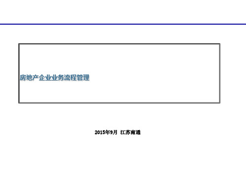 房地产企业业务流程管理教材(PPT 58页)