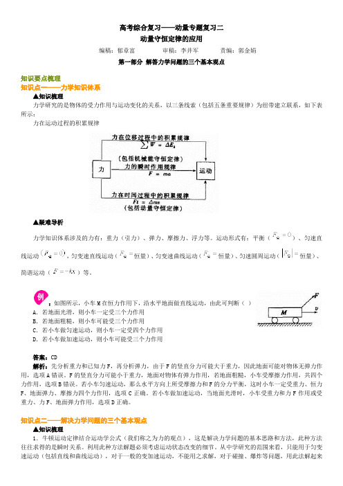 北京四中网校高考综合复习——动量专题复习二