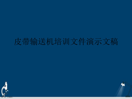 皮带输送机培训文件演示文稿