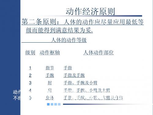 基础工业工程第六章 动作分析(下)