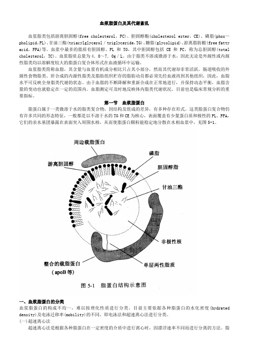 血浆脂蛋白及其代谢紊乱