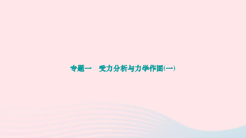 第七章力专题一受力分析与力学作图课件+2023-2024学年人教版八年级下册物理