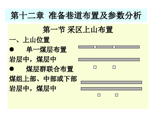 准备巷道布置及参数详解