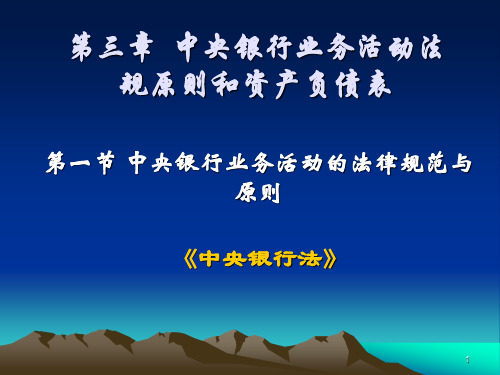 中央银行学资产负债表.ppt