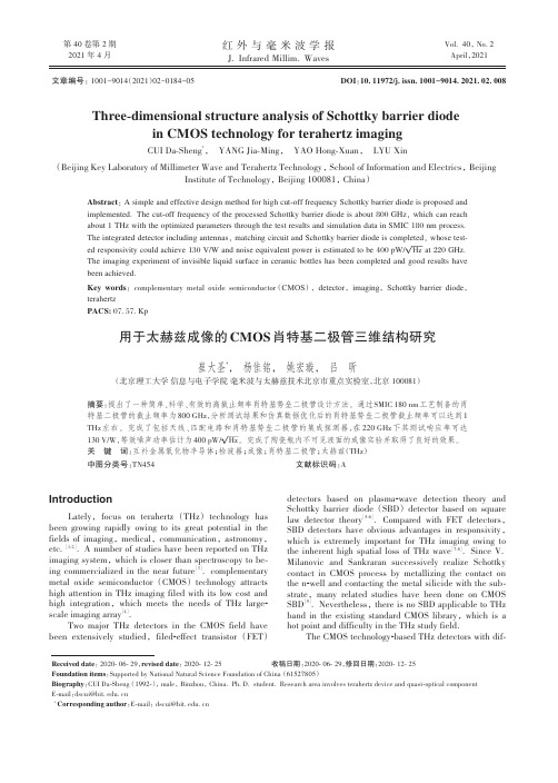 用于太赫兹成像的CMOS肖特基二极管三维结构研究