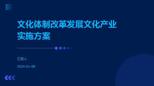 文化体制改革发展文化产业实施方案