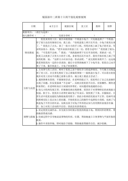 幼儿园中班个别化观察案例 (7)