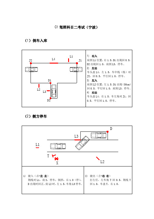 C1驾照科目二考试(宁波)