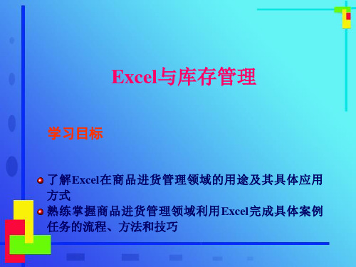 EXCEL库存管理EXCEL仓库管理表格制作EXCEL仓库管理图