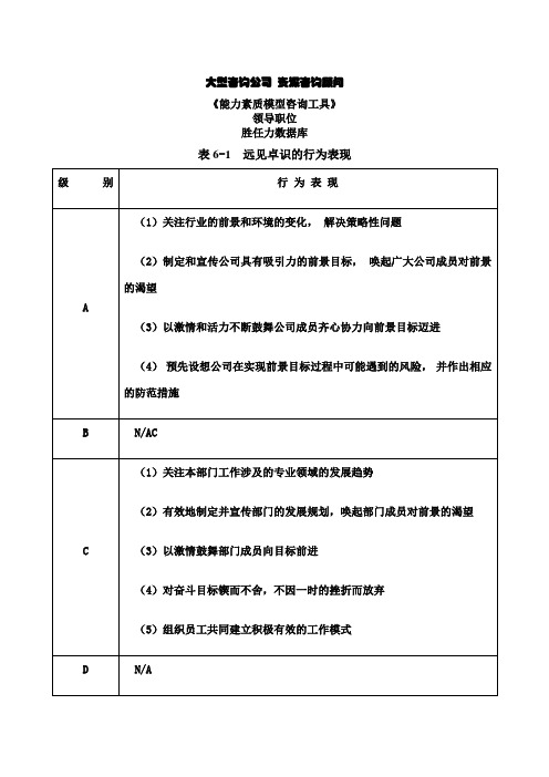 NEW《能力素质模型咨询工具》胜任力数据库