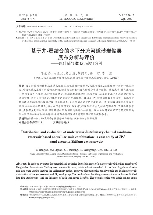 基于井-震结合的水下分流河道砂岩储层展布分析与评价--以什邡气藏